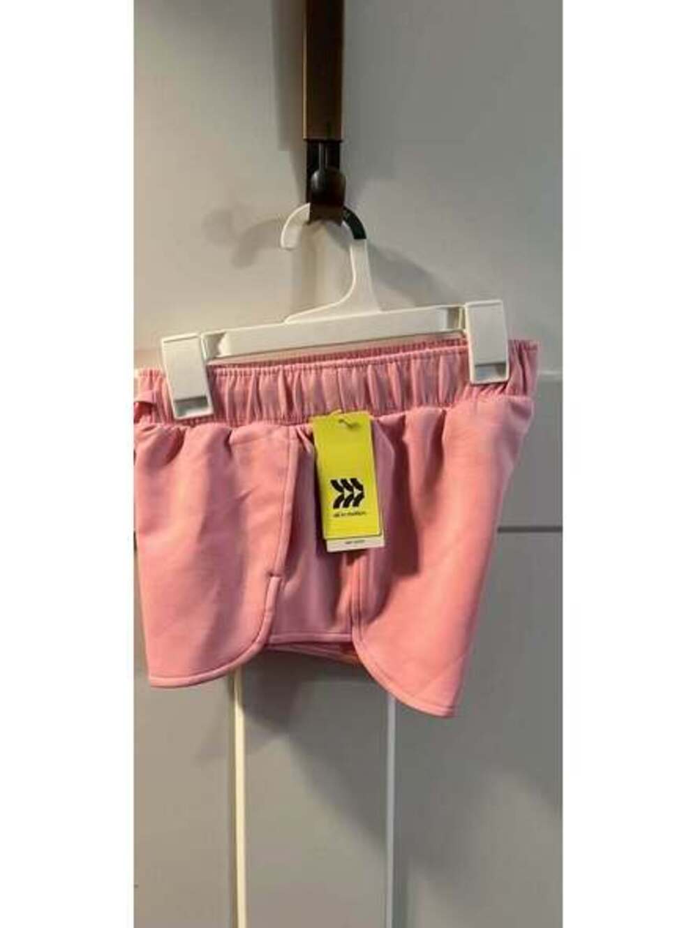 All in motion airy sleek pink shorts girls size M